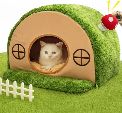 Cueva Árbol Fantasía Para Gatos: El Refugio Térmico Ultra Suave Que Tu Mascota Amará